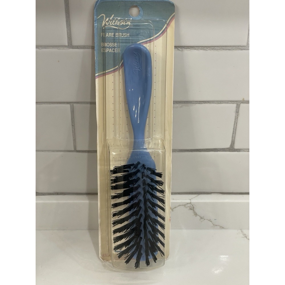 Vintage Wilhold Flare Hair Brush Nylon Brush Blue #8301 Volume Curl Wave New